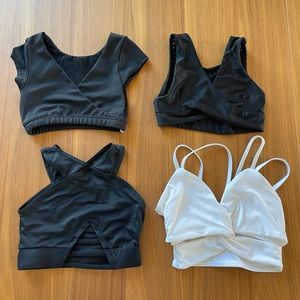 Lot if 4 EUC dance tops. Five Dancewear, Ballera, Weissman